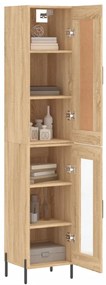 vidaXL Μπουφές Sonoma δρυς 34,5 x 34 x 180 εκ. από Επεξεργασμένο Ξύλο