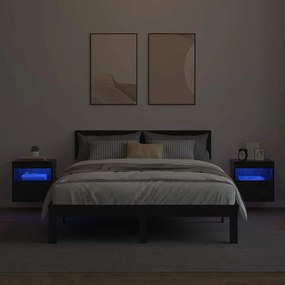vidaXL Βάσεις τηλεόρασης 2 pcs Μαύρη Οξυά Επεξεργασμένο Ξύλο