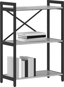 vidaXL Ράφι Βιβλίων 60 x 30 x 85 cm Επεξεργασμένο Ξύλο Γκρι sonoma