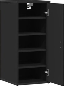 vidaXL Παπουτσοθήκη Μαύρη 32 x 35 x 70 εκ. από Επεξ. Ξύλο