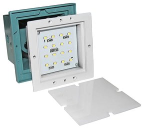 Adeleq Led Φωτιστικό 9632 Σώμα Διαδρόμου Αλουμινίου Τετράγωνο Χωνευτό 1W Θερμό 3-963200