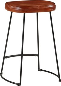 vidaXL Σκαμπό Μπαρ 2 τεμ. Σκούρο Καφέ 41x29x62 εκ.