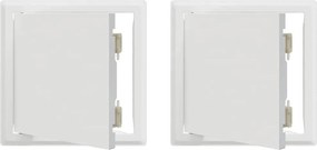 vidaXL Πάνελ Πρόσβασης 2 τεμ. Λευκό 23 x 23 x 3 cm Ατσάλι