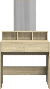 vidaXL Μπουντουάρ με Καθρέφτη Sonoma Δρυς 80x41x144,5 εκ.