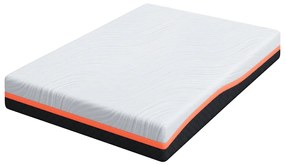 vidaXL Στρώμα Λευκό και Γκρι 140 x 200 cm Pěna