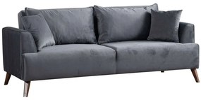 Καναπές Τριθέσιος Buhara 560ARE2181 220x100x78cm Dark Grey