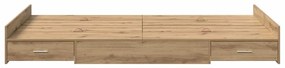 vidaXL Κρεβάτι με αποθηκευτικό χώρο artisan δρυς 120 x 200 cm