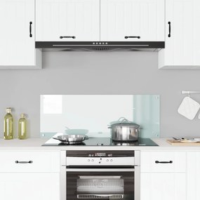 vidaXL Πίσω τοίχος Κουζίνας Λευκό 110x40x0,6 εκ Γυαλί Κατεργασμένο