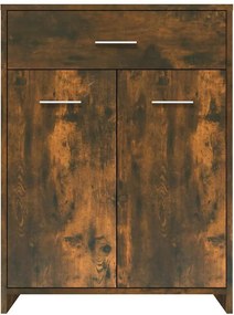 vidaXL Ντουλάπι Μπάνιου Καπνιστή Δρυς 60x33x80 εκ. Επεξεργασμένο Ξύλο