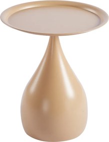 Βοηθητικό τραπέζι Samino pakoworld μέταλλο cappuccino Φ39x46εκ