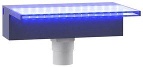 vidaXL Σιντριβάνι Καταρράκτης Πισίνας με RGB LED 30 εκ. Ακρυλικό