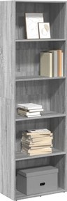 vidaXL Βιβλιοθήκη Γκρι Sonoma 60x30x189 εκ. από Επεξεργ. Ξύλο