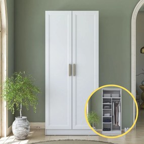 Ντουλάπα Λευκό BROCRA 90x57.5x210