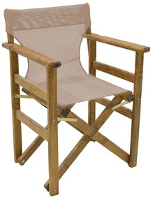 Καρέκλα-πολυθρόνα σκηνοθέτη Retto  μασίφ ξύλο οξιάς καρυδί-πανί taype M