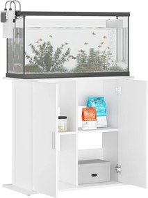 vidaXL Βάση Ενυδρείου Λευκή 81 x 36 x 73 εκ. από Επεξεργασμένο Ξύλο