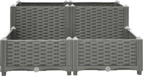 vidaXL Ζαρντινιέρα 80 x 80 x 38 εκ. από Πολυπροπυλένιο