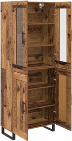 vidaXL Highboard 2 pcs Παλιό Ξύλο Επεξεργασμένο ξύλο