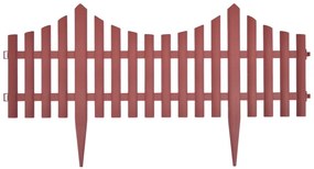 vidaXL Διαχωριστικό Γκαζόν Φράχτης Καφέ 17 Τεμ. / 10 μ.