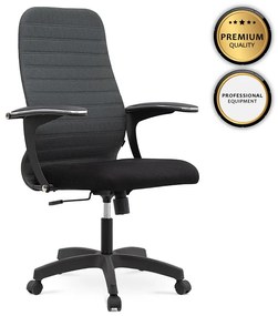 0077705 Καρέκλα γραφείου Melani Megapap με διπλό ύφασμα Mesh χρώμα γκρι - μαύρο 66,5x70x102/112εκ. Mesh ύφασμα/Μέταλλο/Πολυκαρμπονικό/Δέρμα, 1 Τεμάχιο