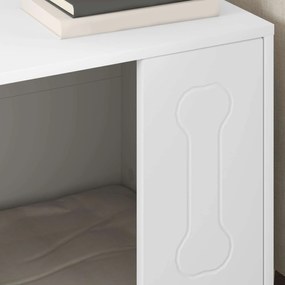 vidaXL Σπίτι Σκύλου Λευκό 44 x 42 x 49 εκ. Επεξεργασμένο ξύλο