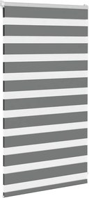 vidaXL Ζέβρα τυφλή Σκούρο Γκρι Πλάτος υφάσματος 65,9 εκ. Πολυεστέρας