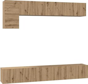 vidaXL Σετ επίπλου τηλεόρασης 5 pcs Artisan Oak Επεξεργασμένο ξύλο