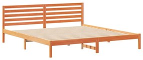 vidaXL Σκελετός Κρεβατιού Καφέ κεριού 200 x 210 cm Μασίφ ξύλο πεύκου