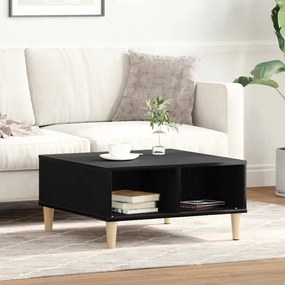 vidaXL Μαύρο Δρυς Τραπεζάκι Σαλονιού 60x60x30 εκ. - Φτιαγμένο από Ξύλο