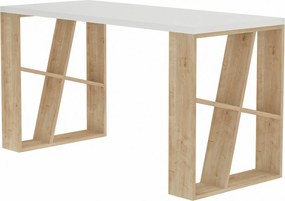 Γραφείο Λευκό / Δρυς HANE 140x60x75