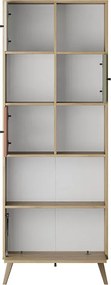 Βιβλιοθήκη Terra Megapap χρώμα florida oak 67x30x181εκ.