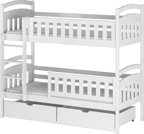 IGNAŚ 80x160 white bunk bed Lano Furniture