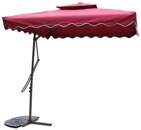Heinner STUL005 Ομπρέλα Κρεμαστή Μεταλλική Γκρι 2x2m