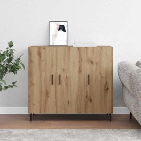 vidaXL Πλαϊνό γραφείο Artisan Oak 90 x 34 x 80 εκ. Επεξεργασμένο ξύλο