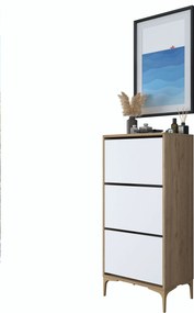 Παπουτσοθήκη Καρυδί / Λευκό CUMIZAN 60x37.5x125