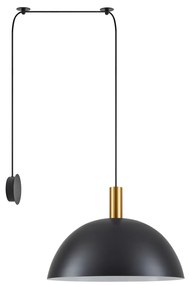 Φωτιστικό Τοίχου - Απλίκα SE21-GM-4-NM1W-MS50 ADEPT TUBE Gold Matt Wall Lamp Black Metal Shade+