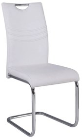 Καρέκλα Croft White ΕΜ914,1 43X58X97 cm Σετ 4τμχ Metal, Technoderma