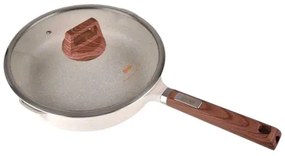 Αντικολλητικό τηγάνι με καπάκι 2.7L CA005-CD24-Μπεζ DSP (ΔΩΡΟ Μπαταρίες ΑΑ 12τεμ)