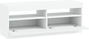 vidaXL Ντουλάπα LED Τηλεόρασης Λευκό Επεξεργασμένο Ξύλο
