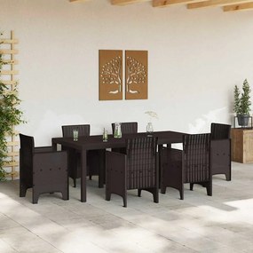 vidaXL Τραπέζι Κήπου Καφέ 200 x 100 x 73 εκ. συνθετικό ρατάν