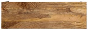 vidaXL Τραπέζι Κονσόλα Καφέ 110x35x76 εκ. από Μασίφ Ξύλο Μάνγκο/Σίδερο