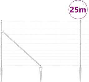 vidaXL Στύλος Περιφράξεων Γαλβανισμένο 25 x 1,4 μ Ατσάλι