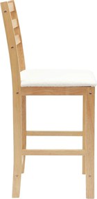 vidaXL Καρέκλες φαγητού 2 pcs Φυσικό 40 x 47,5 x 99,5 εκ
