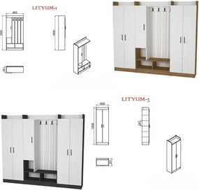 Stewehome Ντουλάπα και παπουτσοθήκη (Λευκό) 210x180x180 cm