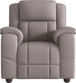 vidaXL Πολυθρόνα Μασάζ Ανακλινόμενη Taupe Υφασμάτινη