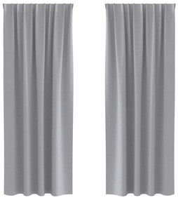 vidaXL Κουρτίνες 2 pcs Ανοιχτό γκρι 245x140εκ. Πολυεστέρας