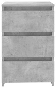 vidaXL Κομοδίνο Γκρι Σκυροδέματος 40 x 35 x 62,5 εκ. από Επεξ. Ξύλο