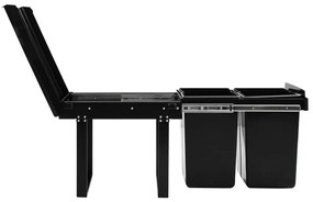 vidaXL Κάδος για Ντουλάπι Κουζίνας Συρόμενος 48 Λίτρων με Soft-Close