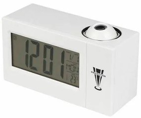 Ψηφιακό Ρολόι Επιτραπέζιο με Ξυπνητήρι DS-3605 White
