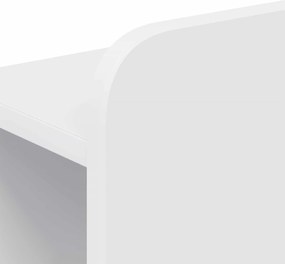 vidaXL Κρεβάτι με Κεφαλάρι με αποθήκευση Λευκό Επεξεργασμένο Ξύλο