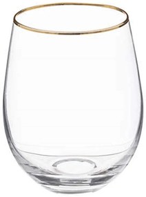 Ποτήρι Νερού (Σετ 6Τμχ) 07.194934 540ml Clear-Gold Glass